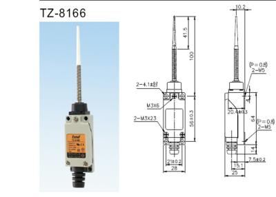 China Tend TZ-8166 Model Rigid Tend Brand Limit Switch Nylon Type With Double Spring Mechanism for sale