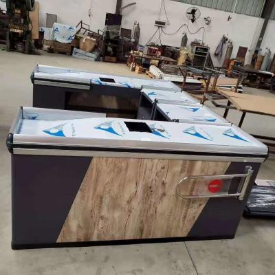 China Metallic Modern Retail Checkout Counters For Retail Stores Wood Material for sale