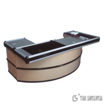 China Iron Retail Check Out Counter , Cash Counter Table For Supermarket 1800×600×850mm Size for sale