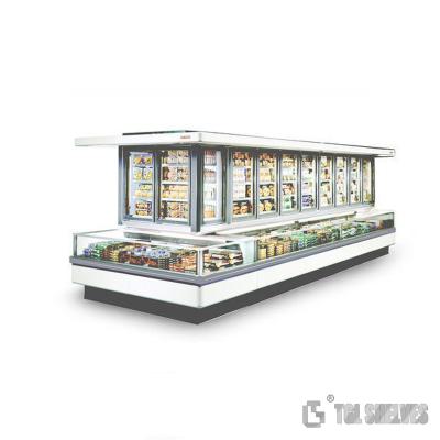 China 50hz 12v Supermarket Display Refrigerator For Meat Color Coated Board Material for sale