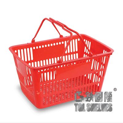 China CE Certificate plastic supermarket basket 47×32×21cm with Corrosion Resistance for sale