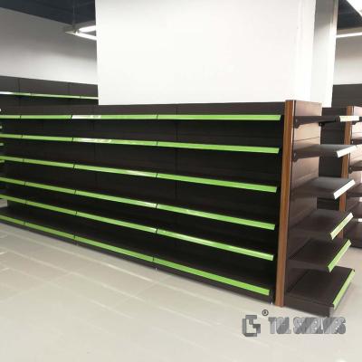 China Powder Coating Gondola Grocery Store Shelving Morden Style Combinated Freely for sale