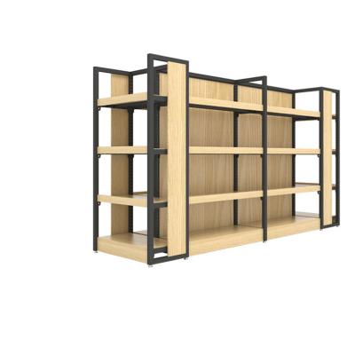 China Gondola Wooden Supermarket Shelves , Shelf Rack For Supermarket 60-80KG Capacity for sale