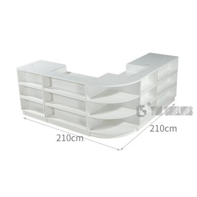 China Small Supermarket Checkout Counter With Display 900×300×1950mm for sale