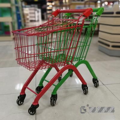 China Chrome Plated Kids Shopping Cart , 30L Mini Supermarket Trolley ODM for sale
