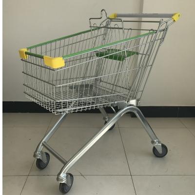 China Heavy Duty Shopping Cart Trolley 125L Capacity 4 wheels Steel Material for sale