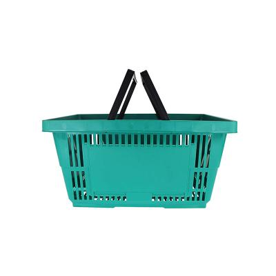 China Reusable Plastic Shopping Basket For Retail Store 28L 35L 45L Capacity for sale