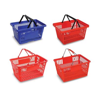 China Colorful Grocery Store Basket Plastic Material 5.71