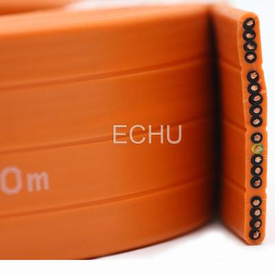 China Flat Elevator cable  18G0.75, ECHU Traveling Cable for sale