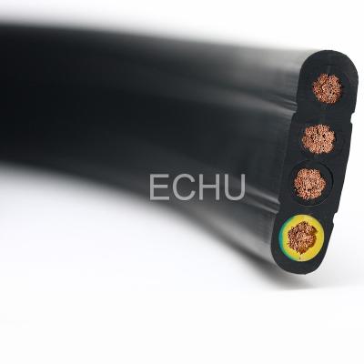 China Four Core Crane Cable, Four Core Flat Traveling Cable, ECHU Flat Cable for sale