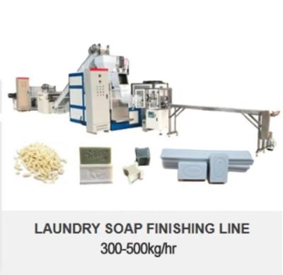 China Hot sale soap making machine 500 kg per hour laundry bar soap making machine. soap finishing line for sale