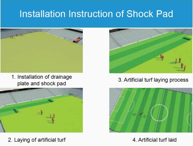 Shock Pad Artificial Grass Underlay 10mm For Football Baseball Hockey Rugby FIFA 2024 1