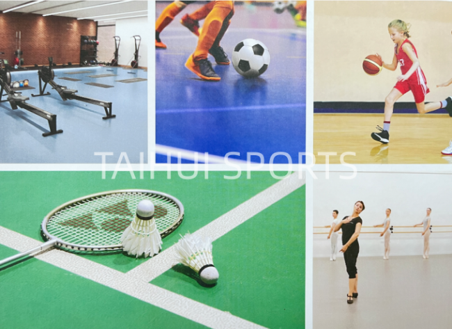 PVC sport flooring installation in various sports facilities