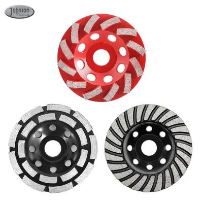 China 3 Pieces 4 1/2 Inch Diamond Cup Grinding Wheel For Concrete Granite Marble Masonry Brick for sale