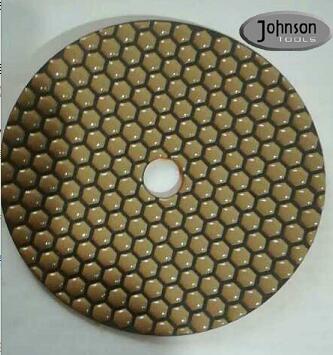 China 7 Inch Honeycomb Dry Diamond Polishing Pads For Stone Surface Super Soft Type for sale