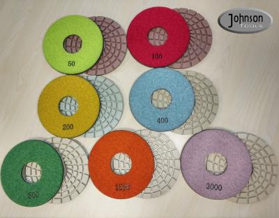China 5 inch Ceramic Bond Dry Diamond Polishing Pads for Concrete high Effective for sale