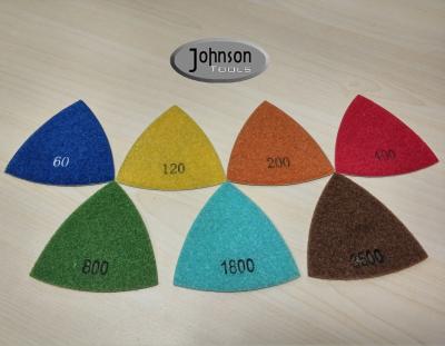 China Green Triangle Corner Diamond Floor Polishing Pads , Electroplated Metal Bond Pads for sale
