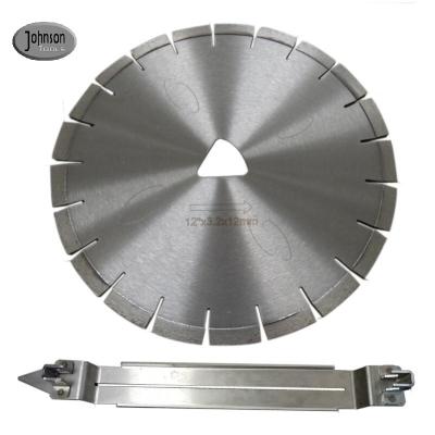 China Silver 12 Inch Early Entry Diamond Concrete Saw Blades Soff Cut Skid Plates for sale