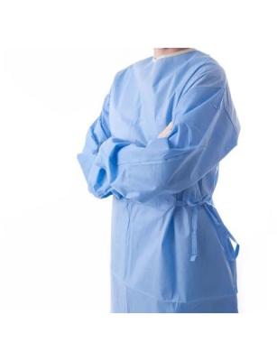 China Sterile Disposable Protective Gowns SMS Blood Proof S-XL for Doctor Patient for sale