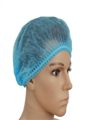 China Disposable Surgical Head Covers / Disposable Bouffant Caps Double Elastic String for sale