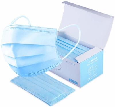 China Non Woven Fabric Disposable Face Mask 3 Ply Single Use For Public Place for sale