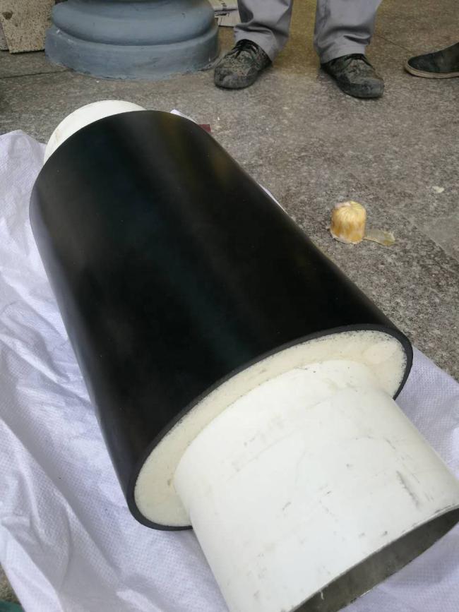 Thermal Insulated EN253 X52 seamless carbon steel PU foam coated insulation pipe