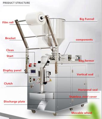Китай Automatic Vertical Film Bag Filling Sealing Stick Sachet Liquid Honey Packing Machine продается