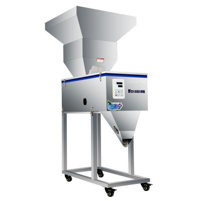 China 100-3000g Semi Automatic Granule/Powder/Rice/Coffee/Spice Weighing Filling Machine with big funnel en venta