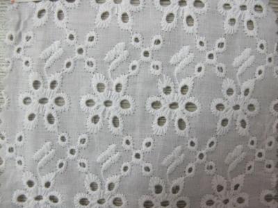 China 100% Cotton Eyelet Lace Fabric Trim / Curtain Decorative Lace Trim OEM CY-CX0032 for sale