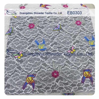 China Elastic Multi-color Embroidery Lace Fabric for sale