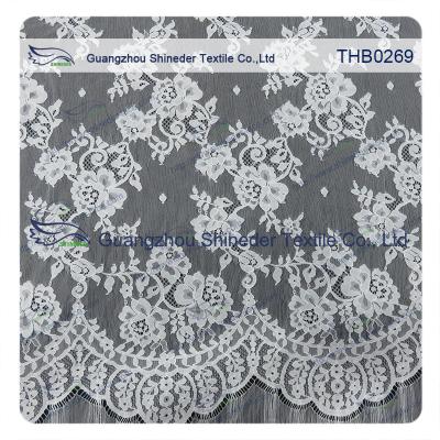 China Countless flowers  3*1.5m size  100% nylon chantilly lace fabric for Wedding dress for sale