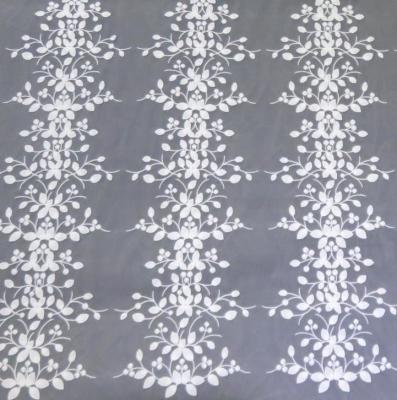 Chine Tissu feuillu multicolore stéréoscopique de dentelle de broderie de modèle pour le vêtement à vendre