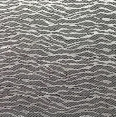 China Rayas ligeras de nylon blancas de la tela del cordón para el lecho y la materia textil casera en venta
