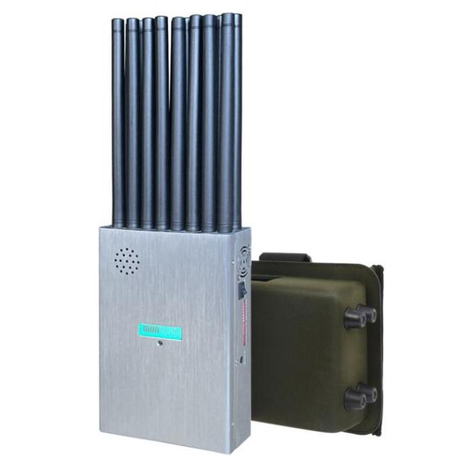 16 Antennans Portable Signal Jammer Blocking 2G, 3G, 4G, 5G Mobile Phone Signals , And GPSL1, GPSL2-L5, 2.4GWIFI, 5.2GWIFI, 5.8GWIFI, Lojack Signals 0