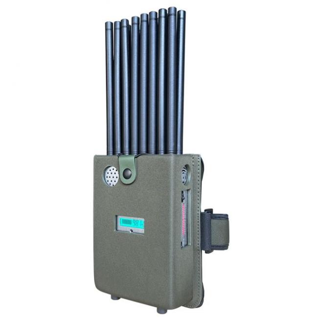 16 Antennans Portable Signal Jammer Blocking 2G, 3G, 4G, 5G Mobile Phone Signals , And GPSL1, GPSL2-L5, 2.4GWIFI, 5.2GWIFI, 5.8GWIFI, Lojack Signals 4