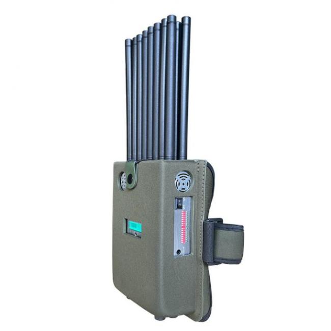 16 Antennans Portable Signal Jammer Blocking 2G, 3G, 4G, 5G Mobile Phone Signals , And GPSL1, GPSL2-L5, 2.4GWIFI, 5.2GWIFI, 5.8GWIFI, Lojack Signals 5