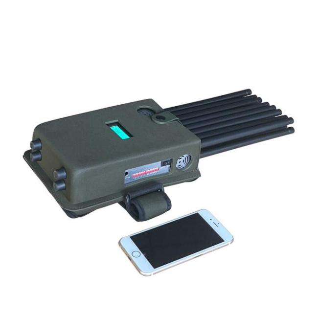 16 Antennans Portable Signal Jammer Blocking 2G, 3G, 4G, 5G Mobile Phone Signals , And GPSL1, GPSL2-L5, 2.4GWIFI, 5.2GWIFI, 5.8GWIFI, Lojack Signals 7