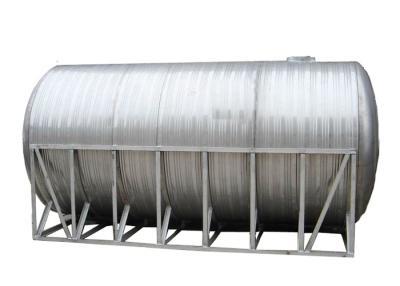 China Horizontal Water Storage Tanks With Cylinder Shape Welding Assmebling for sale