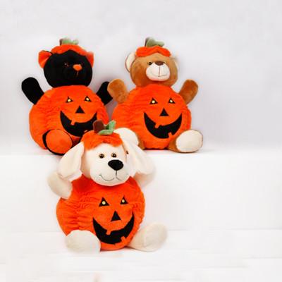 China Orange Halloween Pumpkin Stuffed Plush Toys For Promotion, Soft Toys for sale