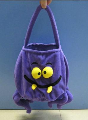 China 12inch Purple Halloween Gift Bag Stuffed Plush Toys For Halloween Party for sale