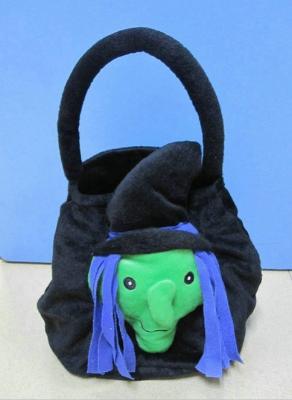 China Black Halloween Plush Toys / Halloween Stuffed Animals Gift Bags 30cm for sale
