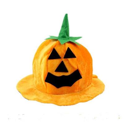 China Orange Kids Pumpkin Hat Halloween Plush Toys Cute Stuffed Animals for sale