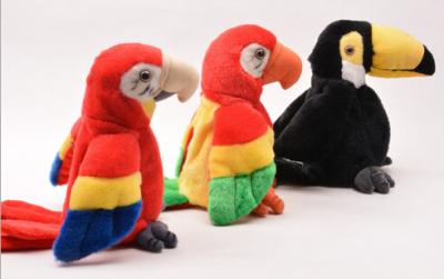 China Educational Interactive Talking Plush Toys Musical Parrot For Festival for sale