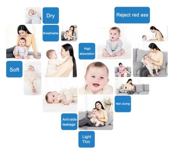 Diaper comfort features