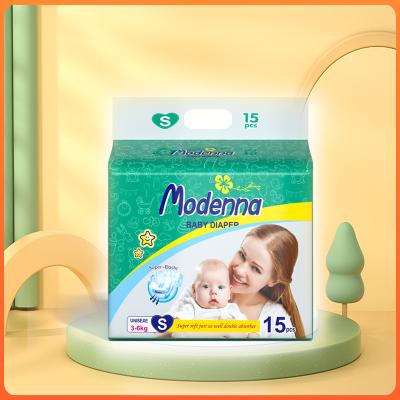 China Soft Cotton Baby Disposable Diaper Biodegradable Newborn Eco Disposable Nappies for sale