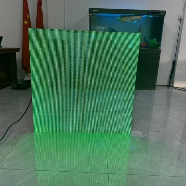 Close-up view of Gloshine P3.91 LED modules with waterproof design