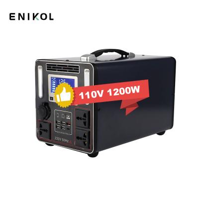 China Outdoor LiFePO4 Portable Power Station Generator 110V 220V 1200W 120ah for sale