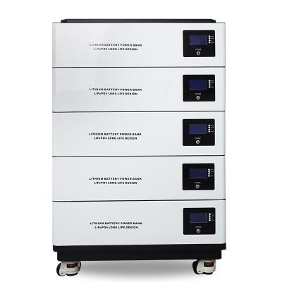 China Household Stackable LiFePo4 Battery 100ah 200ah 400ah 48v Energy Storage Battery 5kw for sale