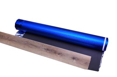 China Blue Aluminum Film Sound Insulation 3mm Foam Underlay For Wood Flooring for sale
