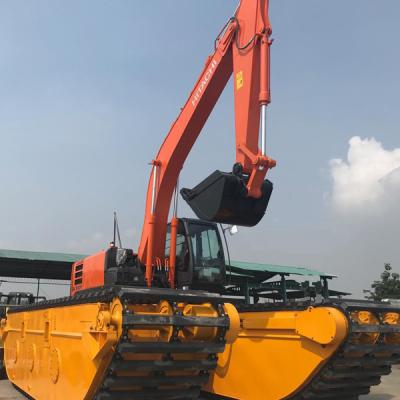 China 40 tons AE400 Floating Amphibious Pontoon undercarriage excavator for sale working in swamp and water for sale